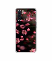 Amazon Brand - Solimo Designer Pink Flowers UV Printed Soft Back Case Mobile Cover for Oppo F15