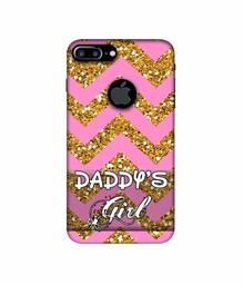 Amazon Brand - Solimo Designer Daddy's Girl 3D Printed Hard Back Case Mobile Cover for Apple iPhone 7 Plus (Logo Cut)