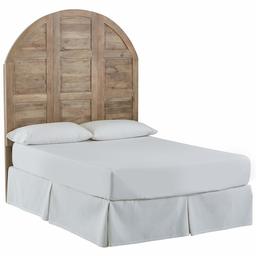 Amazon Brand – Stone & Beam Arced Rustic King Bed Headboard with Raised Panels - Queen, 64 Inch, New Whitewash