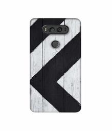 Amazon Brand - Solimo Designer Black Paint Texture on Wood 3D Printed Hard Back Case Mobile Cover for LG V20