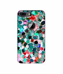 Amazon Brand - Solimo Designer Multicolor Stone 3D Printed Hard Back Case Mobile Cover for Apple iPhone 8 Plus (with Logo Cut)