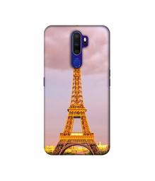 Amazon Brand - Solimo Designer Eiffel Tower Paris 3D Printed Hard Back Case Mobile Cover for Oppo A9 (2020)