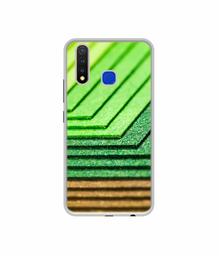 Amazon Brand - Solimo Designer Green Shad Texture UV Printed Soft Back Case Mobile Cover for Vivo U20