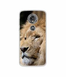 Amazon Brand - Solimo Designer Lion UV Printed Soft Back Case Mobile Cover for Motorola Moto E5 Plus