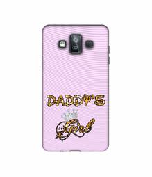 Amazon Brand - Solimo Designer Daddy's Girl in Glitter Pattern 3D Printed Hard Back Case Mobile Cover for Samsung Galaxy J7 Duo