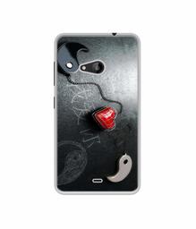 Amazon Brand - Solimo Designer Chinnese Yin and Yang UV Printed Soft Back Case Mobile Cover for Microsoft Lumia 535