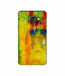 Amazon Brand - Solimo Designer Yellow and Green Paint 3D Printed Hard Back Case Mobile Cover for Samsung Galaxy A3 (2016)