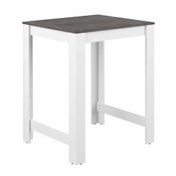 AmazonBasics - Mesa alta, 80 x 70 x 102 cm (comprimento x largura x altura), branco e efeito de concreto