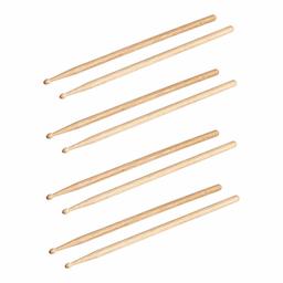 AmazonBasics 5A Drumsticks - Oak, 4-Pair Pack