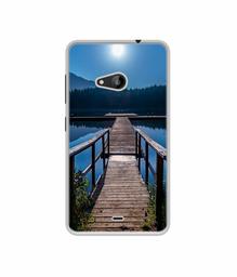 Amazon Brand - Solimo Designer Wooden Beach UV Printed Soft Back Case Mobile Cover for Microsoft Lumia 535