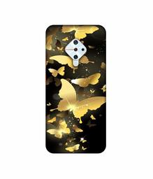 Amazon Brand - Solimo Designer Golden Butterfly Pattern 3D Printed Hard Back Case Mobile Cover for Vivo S1 Pro