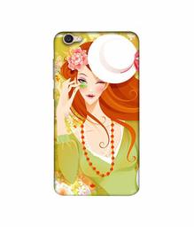 Amazon Brand - Solimo Designer Lady with Hat 3D Printed Hard Back Case Mobile Cover for Vivo V5