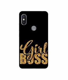 Amazon Brand - Solimo Designer Sparkle Girl Boss UV Printed Soft Back Case Mobile Cover for Mi Redmi Y2