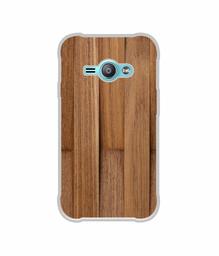 Amazon Brand - Solimo Designer Wooden Art UV Printed Soft Back Case Mobile Cover for Samsung Galaxy J1 Ace