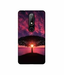 Amazon Brand - Solimo Designer Nature Digital Painting 3D Printed Hard Back Case Mobile Cover for Nokia 6.1 Plus