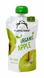 Amazon Brand - Mama Bear Organic Baby Food Pouch, Stage 1, Apple, 4 Ounce Pouch