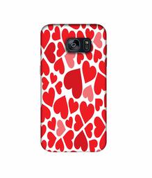 Amazon Brand - Solimo Designer Heart Pattern 3D Printed Hard Back Case Mobile Cover for Samsung Galaxy S7 Edge