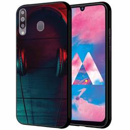 Amazon Brand - Solimo Designer Music Headphone Printed Hard Back Case Mobile Cover for Samsung Galaxy M30 (D310)
