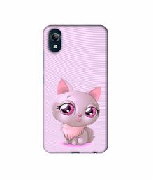 Amazon Brand - Solimo Designer Cute Pink Cat 3D Printed Hard Back Case Mobile Cover for Vivo Y91i