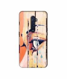 Amazon Brand - Solimo Designer Potrat On Wood 3D Printed Hard Back Case Mobile Cover for Oppo Reno 2