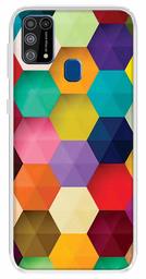 Amazon Brand - Solimo Designer Multicolor Hexagon Pattern Printed Soft Back Case Mobile Cover for Samsung Galaxy M31