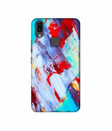 Amazon Brand - Solimo Designer Blue and Red Brush Texture 3D Printed Hard Back Case Mobile Cover for Vivo V9 / V9 Pro