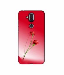 Amazon Brand - Solimo Designer Red Roses 3D Printed Hard Back Case Mobile Cover for Nokia 8.1