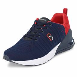 Bourge Men's Loire-181 Navy and Red Running Shoes-10 UK (44 EU) (11 US) (Loire-181-10)