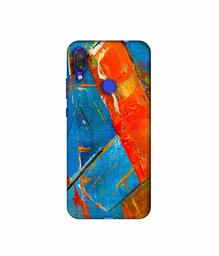 Amazon Brand - Solimo Designer Sky Blue and Orange Canvas 3D Printed Hard Back Case Mobile Cover for Xiaomi Redmi Note 7S