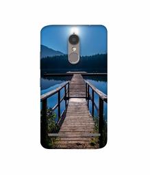 Amazon Brand - Solimo Designer Wooden Beach 3D Printed Hard Back Case Mobile Cover for Lenovo K6 Power