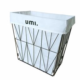 UMI Home Storage Bins，Wire Storage Basket with Removable Liner for Snacks Household Items Kitchen Craft Supplies Storage Home Decoration