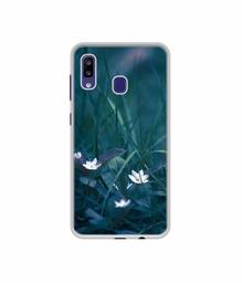 Amazon Brand - Solimo Designer White Flower UV Printed Soft Back Case Mobile Cover for Samsung Galaxy M10s