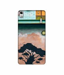 Amazon Brand - Solimo Designer Tree Painting 3D Printed Hard Back Case Mobile Cover for Lenovo A7000