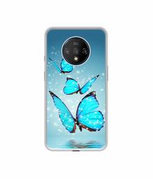 Amazon Brand - Solimo Designer Flying Butterflies UV Printed Soft Back Case Mobile Cover for OnePlus 7T