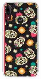 Amazon Brand - Solimo Designer Multicolor Skull Abstract Pattern Printed Soft Back Case Mobile Cover for Motorola Moto E6s / Motorola Moto E6 Plus