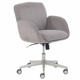 Amazon Brand – Rivet Modern Upholstered Swivel Home Office Task Chair, 25.5