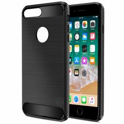 Amazon Brand - Solimo Protective Mobile Cover (Soft & Flexible Back case) for iPhone 8 Plus/iPhone 7 Plus (Black)