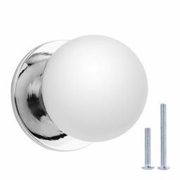 AmazonBasics Modern Ball Cabinet Knob, 24mm Diameter, Polished Chrome, 10-Pack