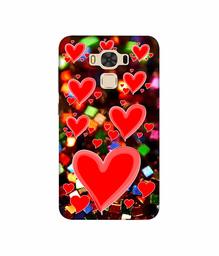 Amazon Brand - Solimo Designer Heart Texture on Glitters 3D Printed Hard Back Case Mobile Cover for Asus Zenfone 3 Max ZC553KL