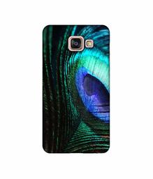 Amazon Brand - Solimo Designer Peacock Feather UV Printed Soft Back Case Mobile Cover for Samsung Galaxy A7 (2016)