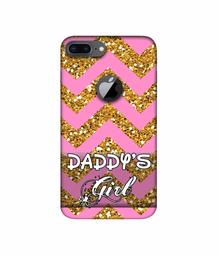 Amazon Brand - Solimo Designer Daddy's Girl 3D Printed Hard Back Case Mobile Cover for Apple iPhone 8 Plus (with Logo Cut)