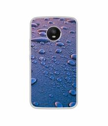 Amazon Brand - Solimo Designer Water Drops UV Printed Soft Back Case Mobile Cover for Motorola Moto E4 Plus