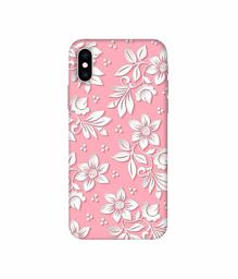 Amazon Brand - Solimo Designer White Flower Pattern 3D Printed Hard Back Case Mobile Cover for Apple iPhone Xs Max