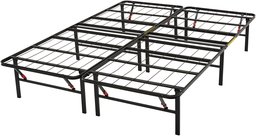 AmazonBasics Foldable Metal Platform Bed Frame for Under-Bed Storage - Tools-free Assembly