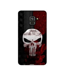 Amazon Brand - Solimo Designer Punisher Skull 3D Printed Hard Back Case Mobile Cover for Samsung Galaxy A8 Plus