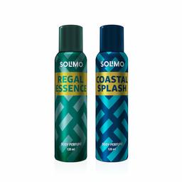 Amazon Brand - Solimo No Gas Deodorant - Pack of 2 (Regal Essence, Coastal Splash)
