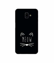 Amazon Brand - Solimo Designer Meow 3D Printed Hard Back Case Mobile Cover for Samsung Galaxy J6 Plus