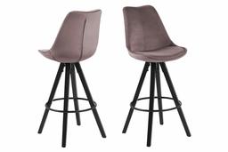 Amazon Brand - Movian Arendsee - Conjunto de 2 tamboretes de bar, 55 x 48,5 x 111,5 cm, rosa