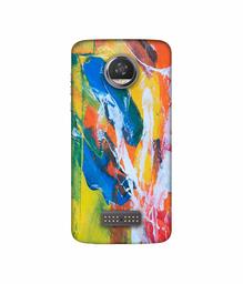 Amazon Brand - Solimo Designer Multicolor Paint On Wall 3D Printed Hard Back Case Mobile Cover for Moto Z2 Play