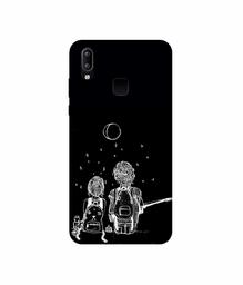 Amazon Brand - Solimo Designer Couples Sitting at Dark 3D Printed Hard Back Case Mobile Cover for Vivo Y95